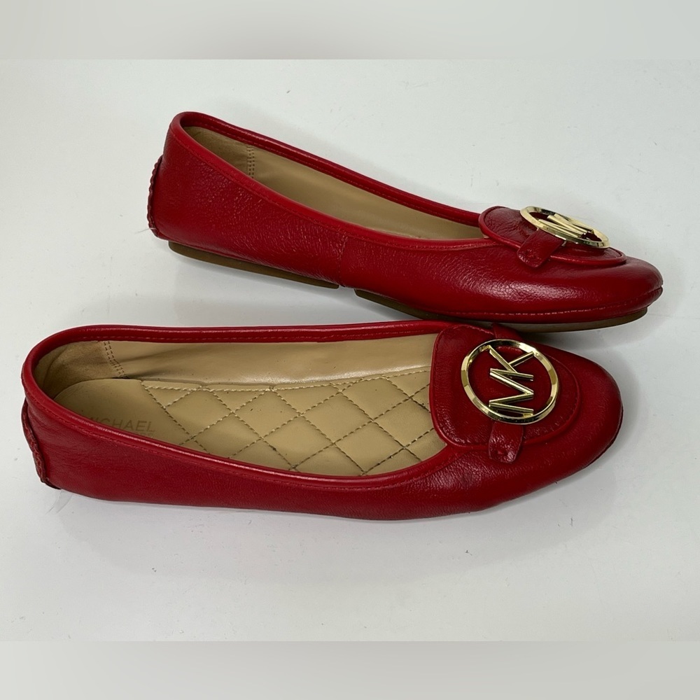 Michael Kors Lillie Moccasin Flats Red Women's 6.5 M